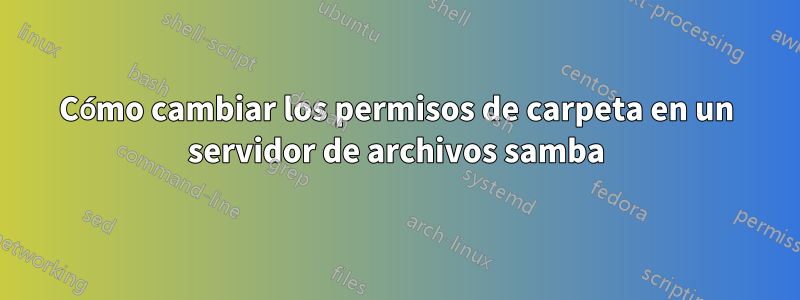 Cómo cambiar los permisos de carpeta en un servidor de archivos samba