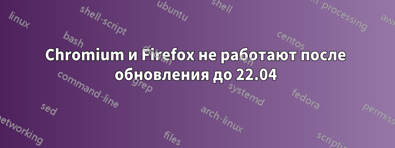 Chromium и Firefox не работают после обновления до 22.04