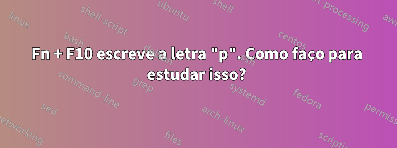 Fn + F10 escreve a letra "p". Como faço para estudar isso?