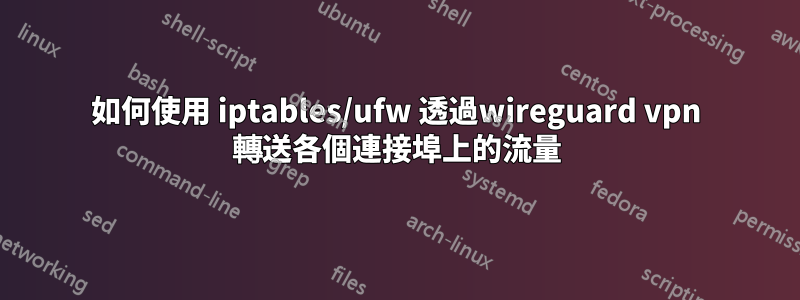 如何使用 iptables/ufw 透過wireguard vpn 轉送各個連接埠上的流量