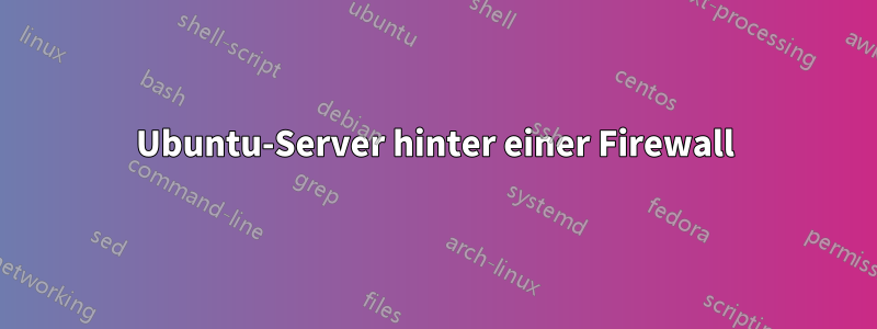 Ubuntu-Server hinter einer Firewall