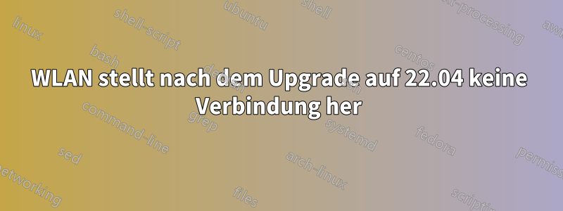 WLAN stellt nach dem Upgrade auf 22.04 keine Verbindung her