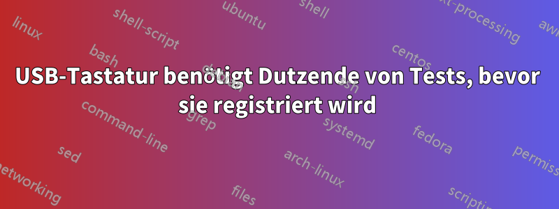 USB-Tastatur benötigt Dutzende von Tests, bevor sie registriert wird