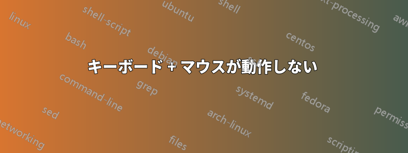 キーボード + マウスが動作しない