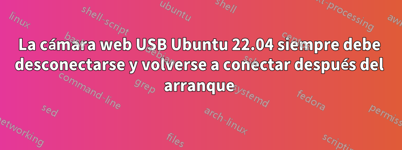 La cámara web USB Ubuntu 22.04 siempre debe desconectarse y volverse a conectar después del arranque