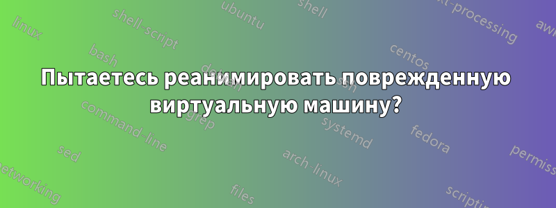 Пытаетесь реанимировать поврежденную виртуальную машину?