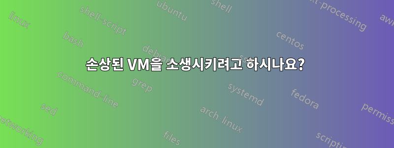 손상된 VM을 소생시키려고 하시나요?