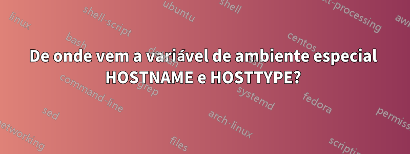 De onde vem a variável de ambiente especial HOSTNAME e HOSTTYPE?