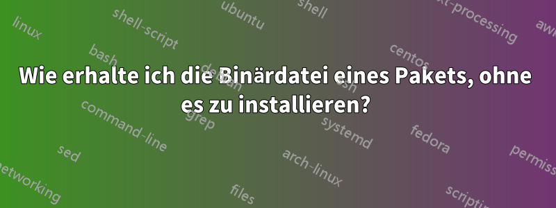 Wie erhalte ich die Binärdatei eines Pakets, ohne es zu installieren?