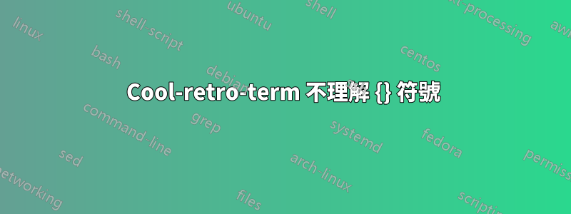 Cool-retro-term 不理解 {} 符號