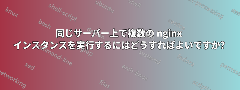 同じサーバー上で複数の nginx インスタンスを実行するにはどうすればよいですか?