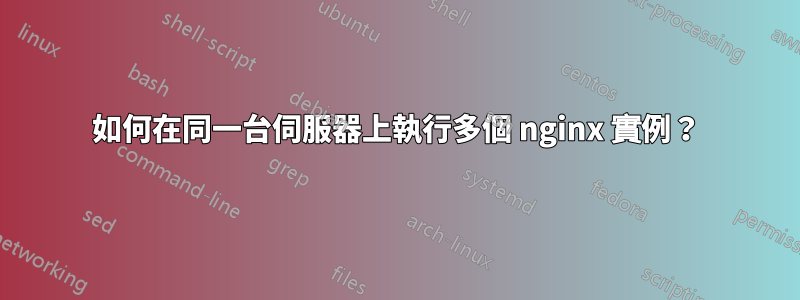 如何在同一台伺服器上執行多個 nginx 實例？