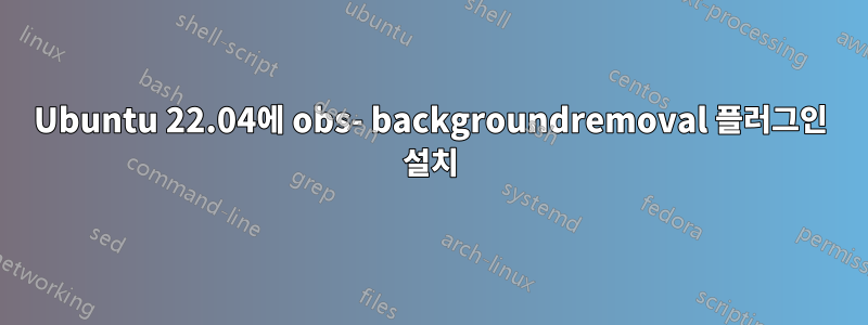 Ubuntu 22.04에 obs- backgroundremoval 플러그인 설치