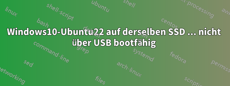 Windows10-Ubuntu22 auf derselben SSD ... nicht über USB bootfähig