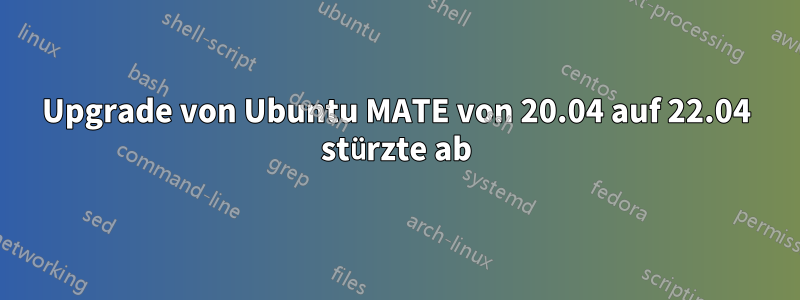 Upgrade von Ubuntu MATE von 20.04 auf 22.04 stürzte ab