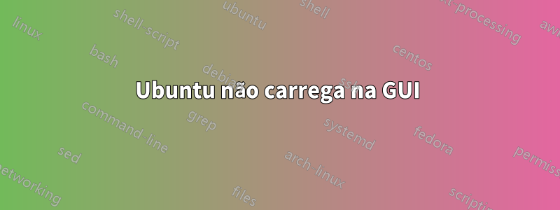 Ubuntu não carrega na GUI