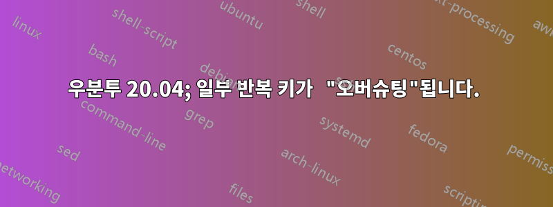 우분투 20.04; 일부 반복 키가 "오버슈팅"됩니다.