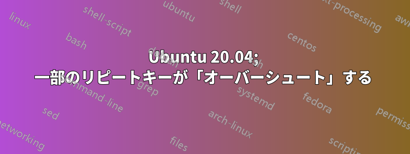 Ubuntu 20.04; 一部のリピートキーが「オーバーシュート」する