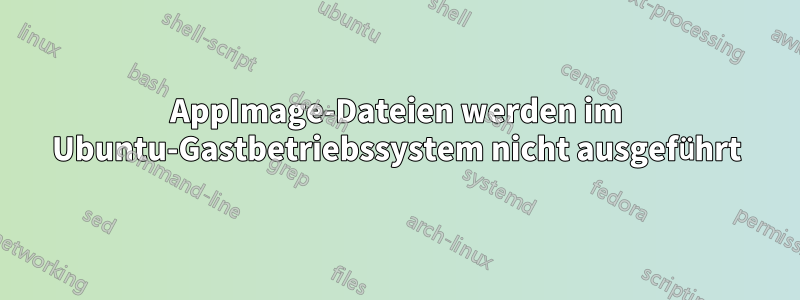 AppImage-Dateien werden im Ubuntu-Gastbetriebssystem nicht ausgeführt