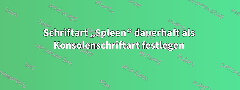 Schriftart „Spleen“ dauerhaft als Konsolenschriftart festlegen