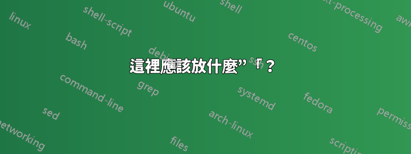 這裡應該放什麼”「？