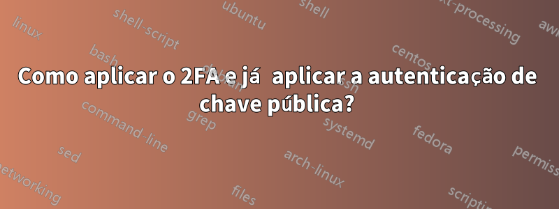 Como aplicar o 2FA e já aplicar a autenticação de chave pública?