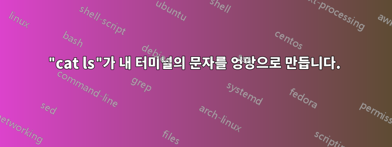 "cat ls"가 내 터미널의 문자를 엉망으로 만듭니다.