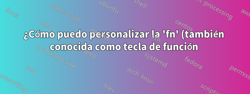¿Cómo puedo personalizar la 'fn' (también conocida como tecla de función)?