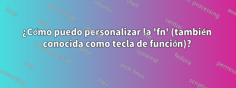 ¿Cómo puedo personalizar la 'fn' (también conocida como tecla de función)?