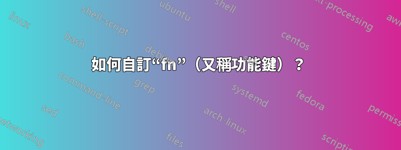 如何自訂“fn”（又稱功能鍵）？