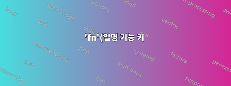 'fn'(일명 기능 키)을 사용자 정의하려면 어떻게 해야 합니까?