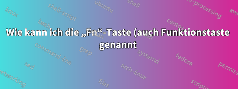 Wie kann ich die „Fn“-Taste (auch Funktionstaste genannt) anpassen?