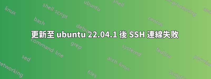 更新至 ubuntu 22.04.1 後 SSH 連線失敗