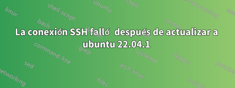 La conexión SSH falló después de actualizar a ubuntu 22.04.1