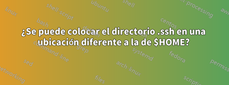 ¿Se puede colocar el directorio .ssh en una ubicación diferente a la de $HOME?