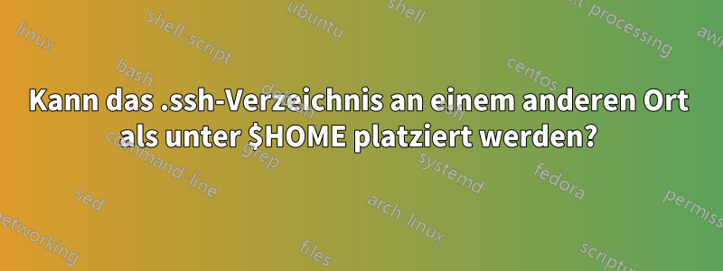 Kann das .ssh-Verzeichnis an einem anderen Ort als unter $HOME platziert werden?