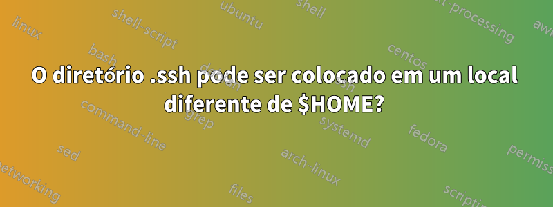 O diretório .ssh pode ser colocado em um local diferente de $HOME?