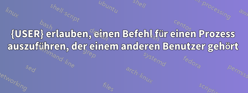 {USER} erlauben, einen Befehl für einen Prozess auszuführen, der einem anderen Benutzer gehört