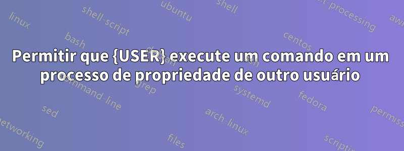 Permitir que {USER} execute um comando em um processo de propriedade de outro usuário