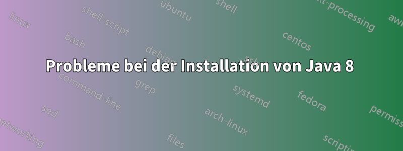 Probleme bei der Installation von Java 8