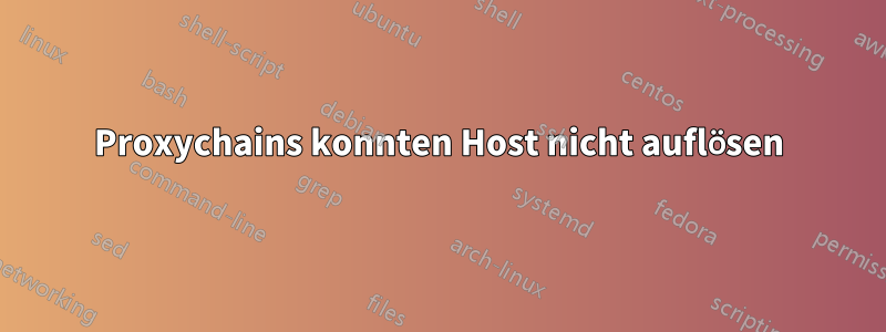 Proxychains konnten Host nicht auflösen