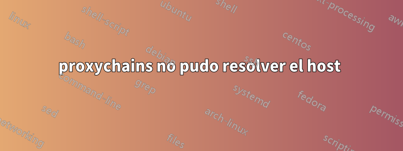 proxychains no pudo resolver el host