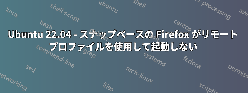 Ubuntu 22.04 - スナップベースの Firefox がリモート プロファイルを使用して起動しない