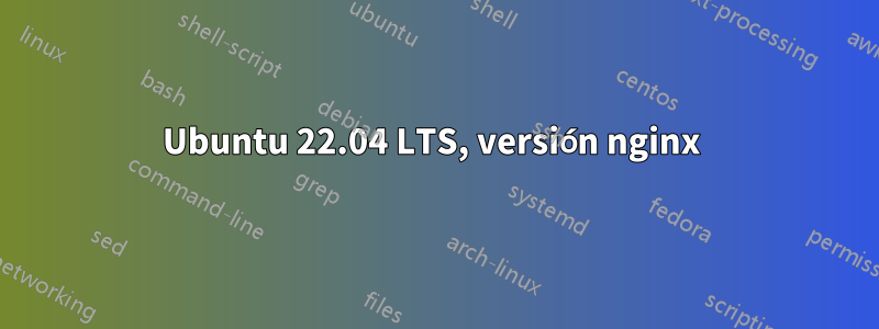 Ubuntu 22.04 LTS, versión nginx 