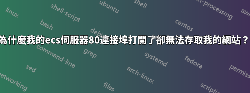 為什麼我的ecs伺服器80連接埠打開了卻無法存取我的網站?