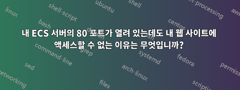 내 ECS 서버의 80 포트가 열려 있는데도 내 웹 사이트에 액세스할 수 없는 이유는 무엇입니까?
