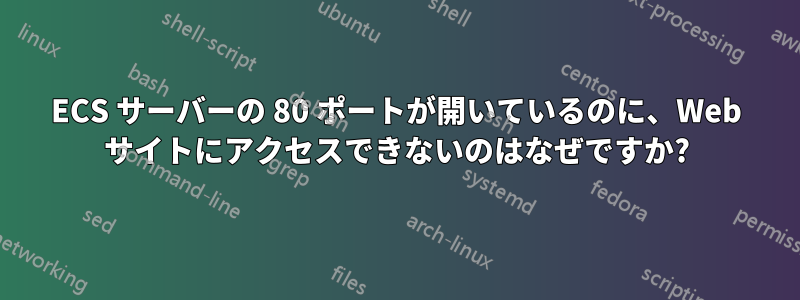 ECS サーバーの 80 ポートが開いているのに、Web サイトにアクセスできないのはなぜですか?