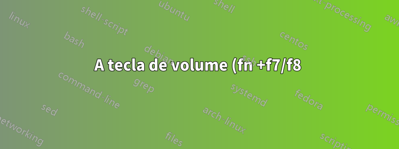 A tecla de volume (fn +f7/f8) não funciona no Ubuntu 22.04