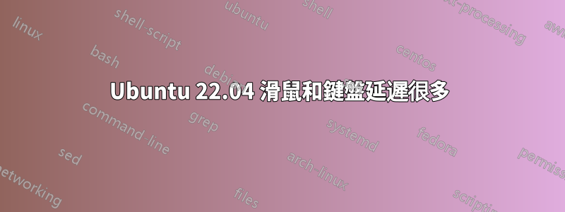 Ubuntu 22.04 滑鼠和鍵盤延遲很多