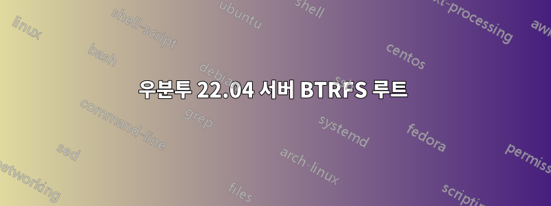 우분투 22.04 서버 BTRFS 루트